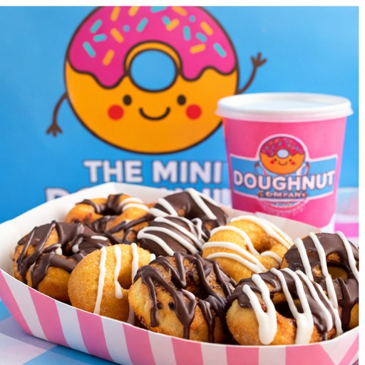 Close up of chocolate drizzled doughnut